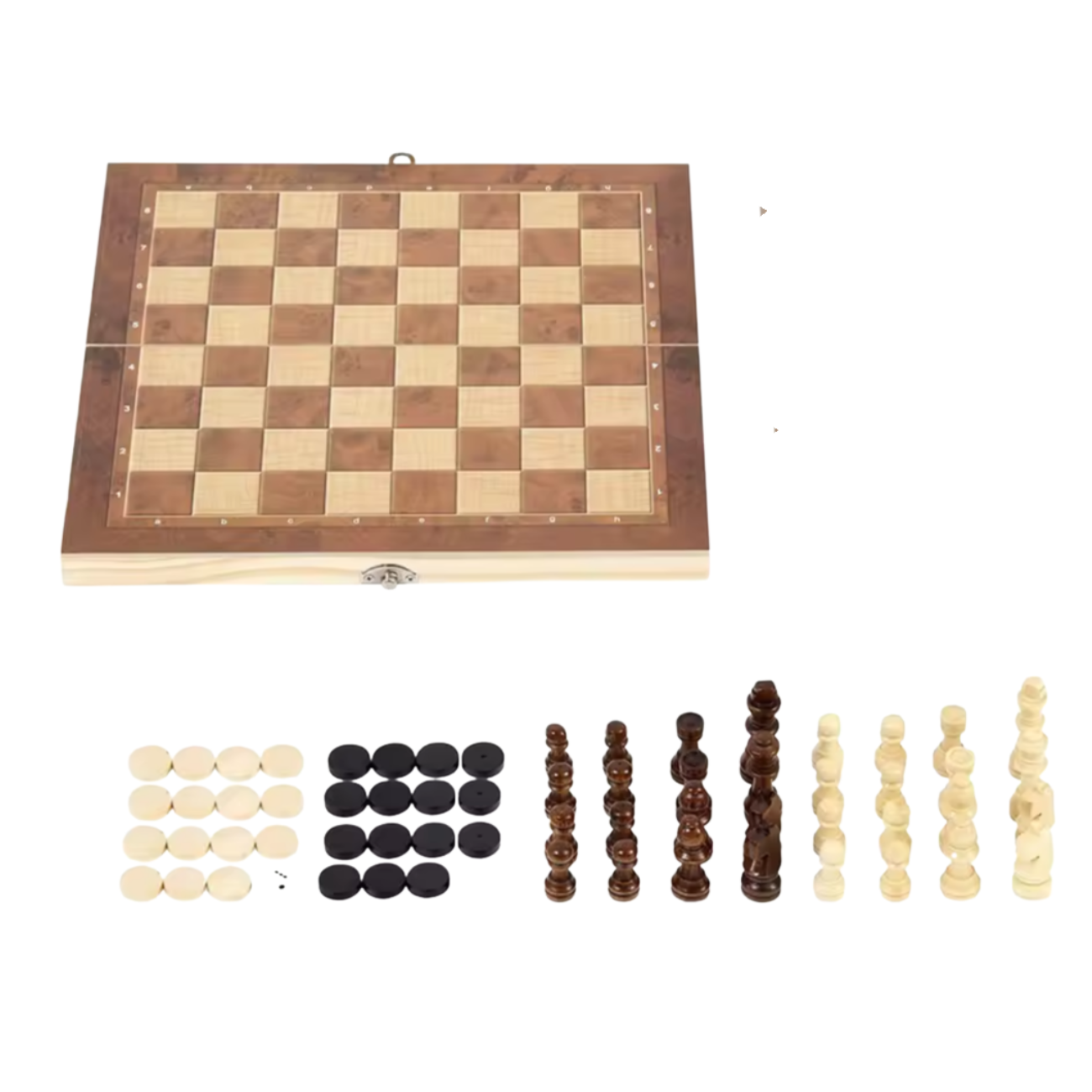 Ajedrez 3 En 1 Madera 39x39 Cm Con Damas Y Backgammon