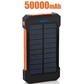 Batería externa Power Bank Solar, de 50000 mah, Con Linterna