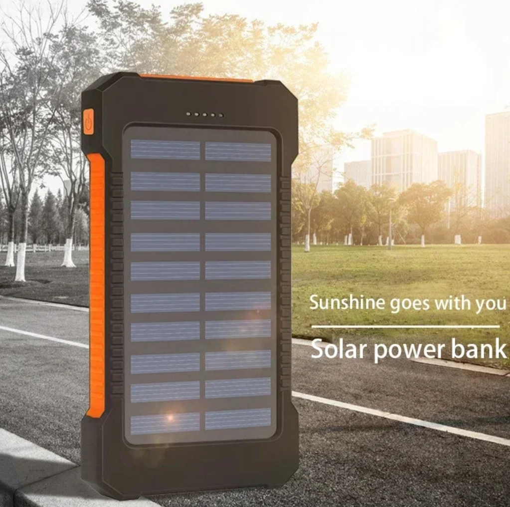 Batería externa Power Bank Solar, de 50000 mah, Con Linterna