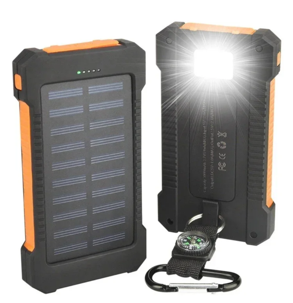 Batería externa Power Bank Solar, de 50000 mah, Con Linterna