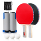 Pack 2 Paletas de Ping Pong 5 Estrellas + Red adaptable+ 3 pelotas + bolsa