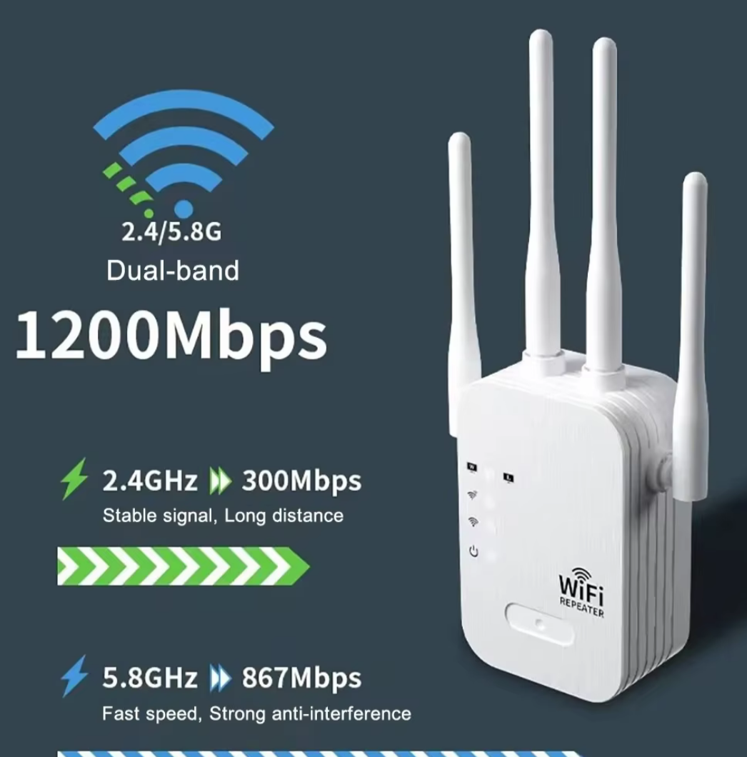 Repetidor Amplificador de Señal Wi-Fi de 4 antenas 2,4ghz