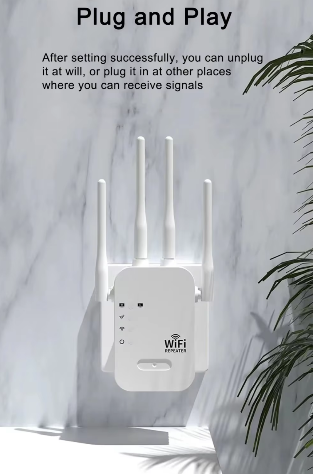 Repetidor Amplificador de Señal Wi-Fi de 4 antenas 2,4ghz