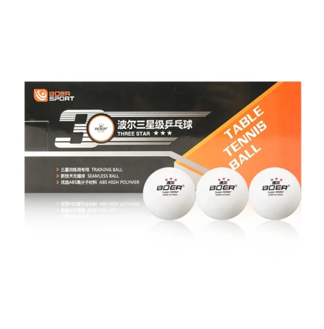 Set Pelotas de Ping Pong 3 estrellas caja de 10 unidades