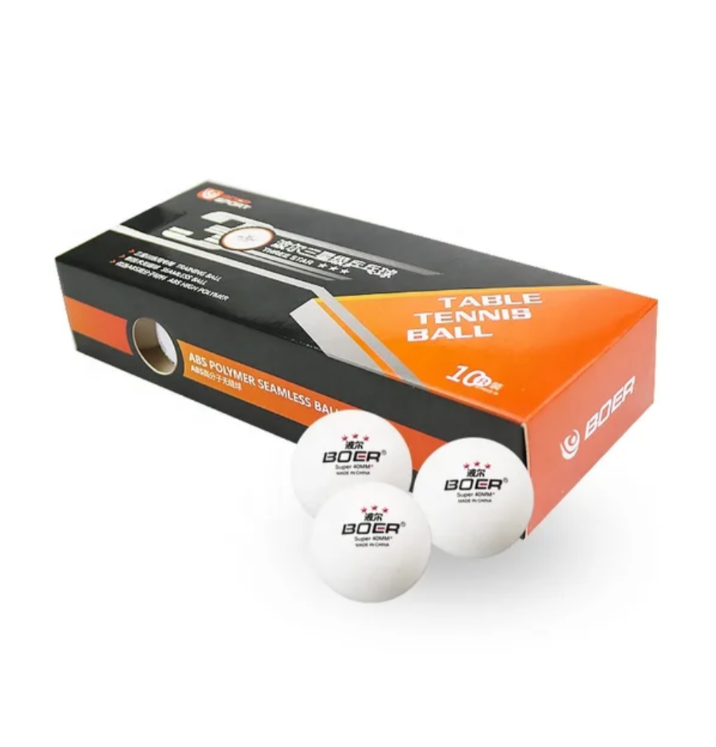 Set Pelotas de Ping Pong 3 estrellas caja de 10 unidades