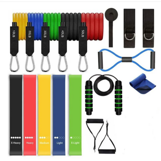 Kit Bandas De Resistencia Versátil Y Efectivo 17 Piezas