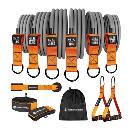 Set Bandas De Resistencia Con Accesorios Fitness En Casa