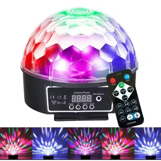 Mini Bola De Cristal Mágica Espejada Luz Led Discoteca