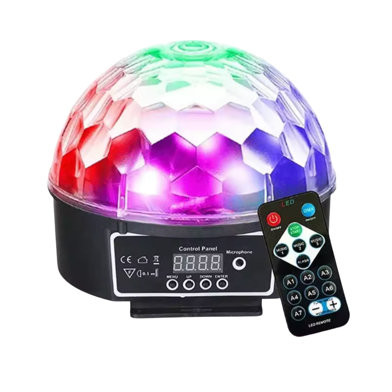 Mini Bola De Cristal Mágica Espejada Luz Led Discoteca