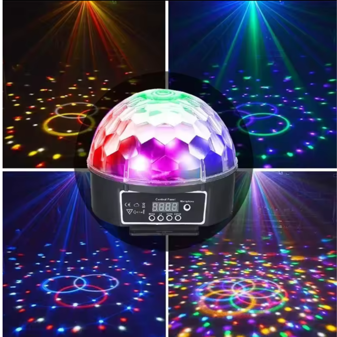 Mini Bola De Cristal Mágica Espejada Luz Led Discoteca