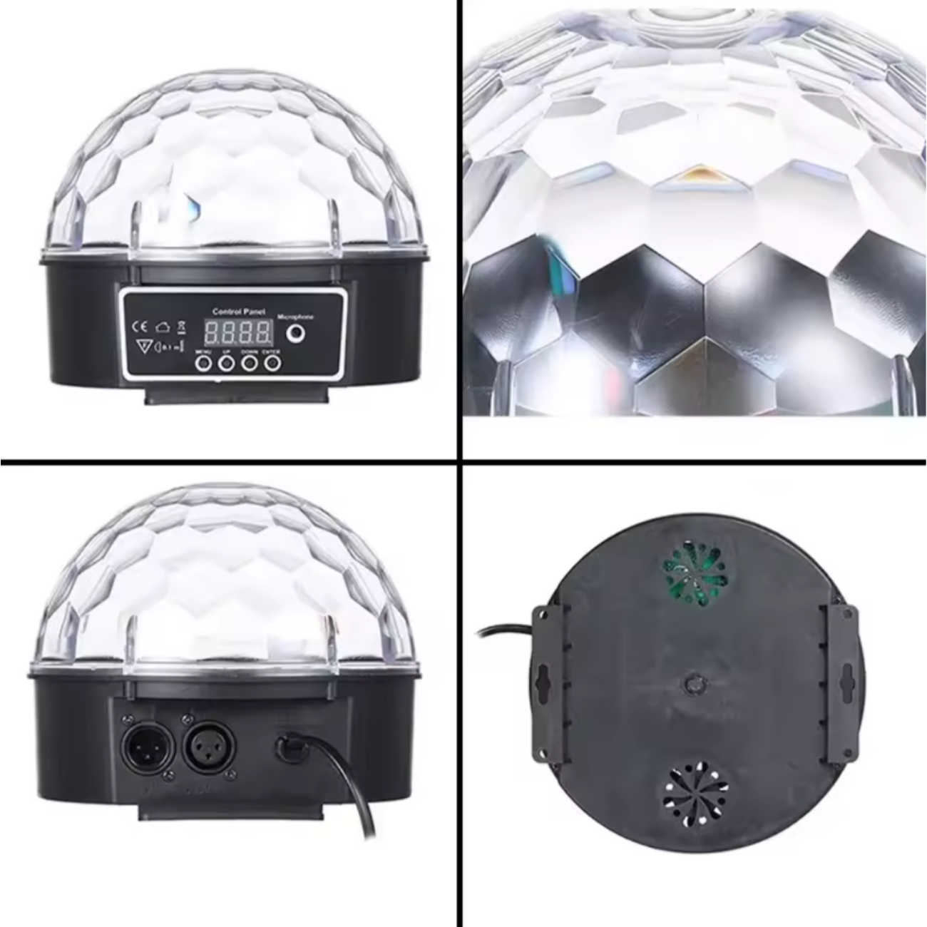 Mini Bola De Cristal Mágica Espejada Luz Led Discoteca