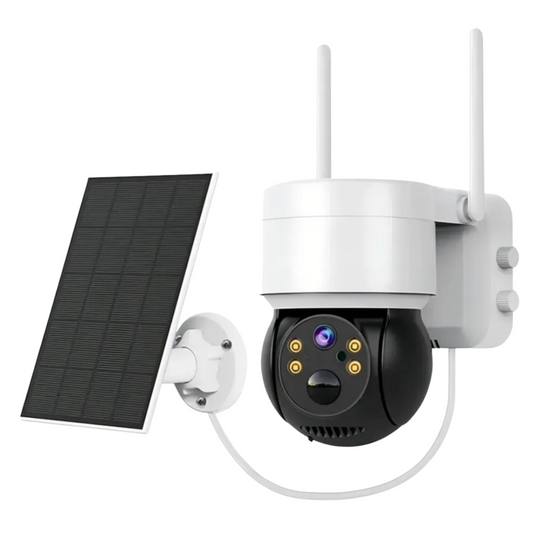 Cámara Exterior Con Panel Solar,  Wi-fi Y Visión Nocturna