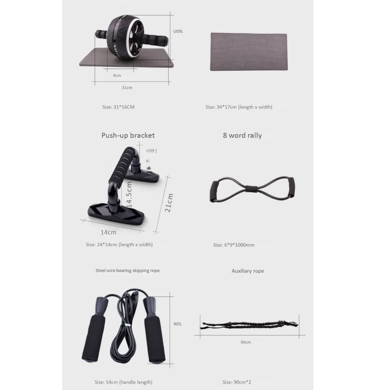 Kit de Ejercicios Completo para Fitness en Casa Multifuncional