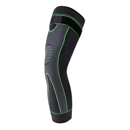 Rodillera Pierna Completa de Sujeción, Ajustable verde