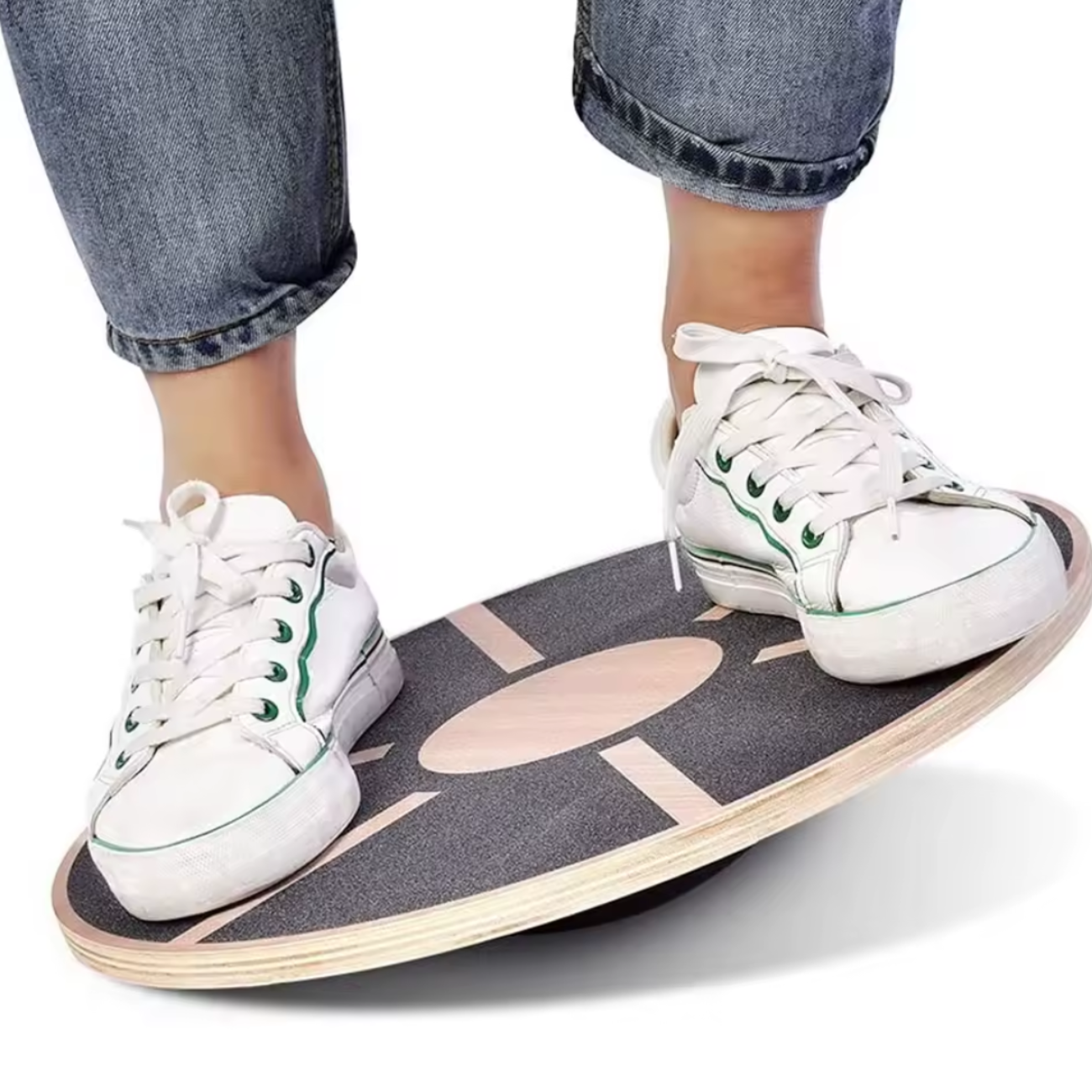 Disco Tabla De Equilibrio De Madera Con Goma Antideslizante