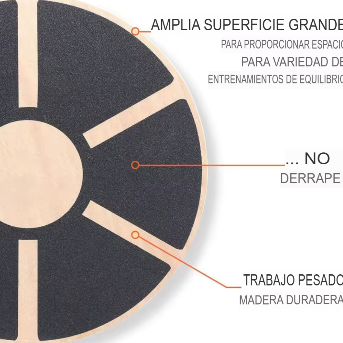 Disco Tabla De Equilibrio De Madera Con Goma Antideslizante