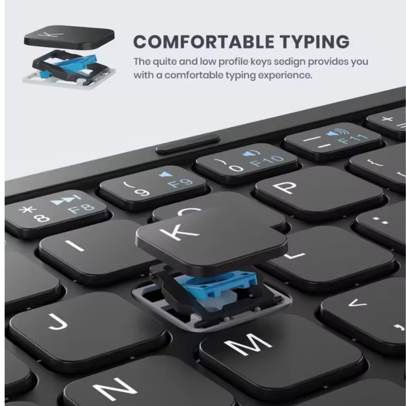 Mini  Teclado plegable Bluetooth sin panel táctil